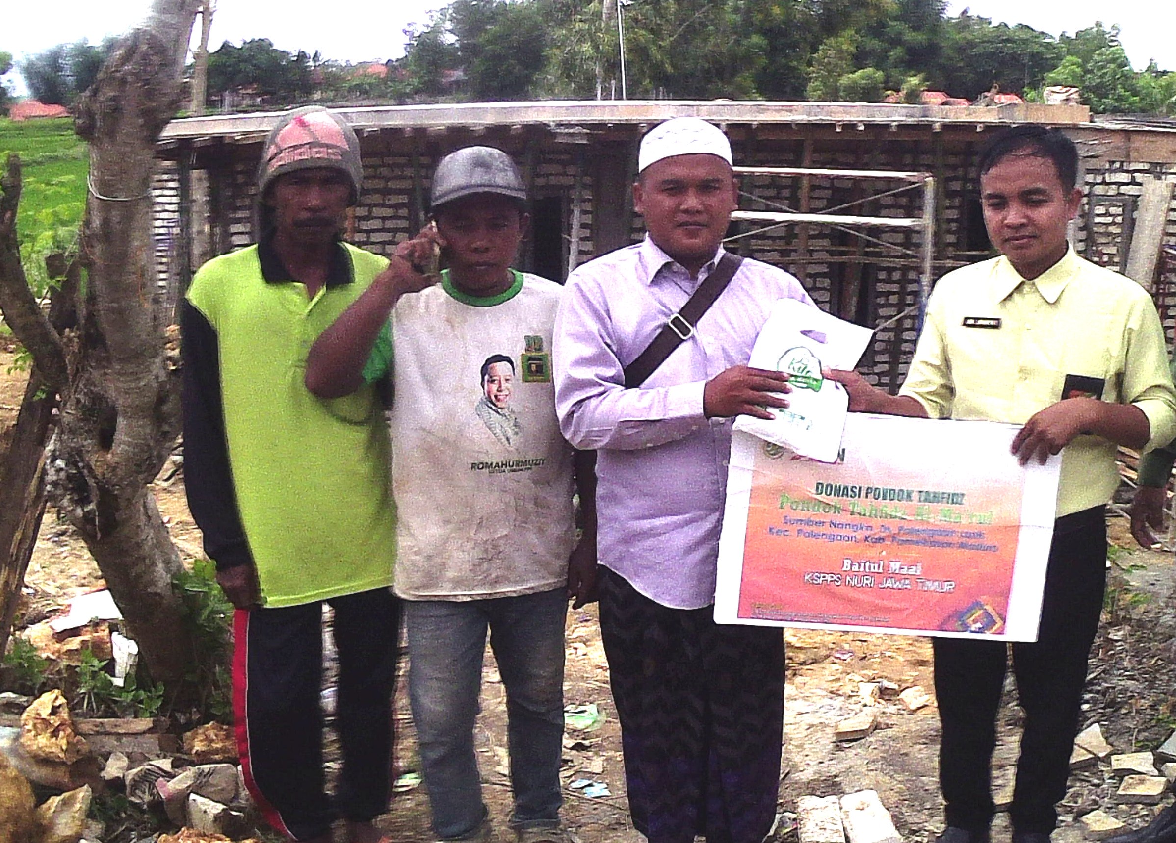 Baitul Maal KSPPS NURI JATIM (BMN) Salurkan Bantuan Untuk Pembangunan Pondok Tahfidz Al-Ma’ruf Sumber Nangka