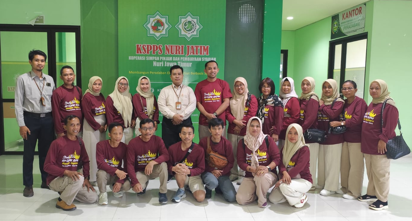 Koperasi Simpan Pinjam DAPM Mandiri Sejahtera Lakukan Studi Banding ke KSPPS Nuri Jawa Timur